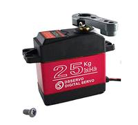 YUNIQUE GREEN-CLEAN-POWER - DS3225 25KG High Torque Servo Motor | Full Metal for Durability | Ideal for Robotics and RC Modeling, Red Black, Plastic