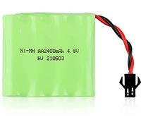 YUNIQUE GREEN-CLEAN-POWER - Rechargeable Ni-Mh 4.8V 2400mAh Battery | For Remote Control Car, Rc Rock Crawler | Quick Charge, Duration 18+ min | 55x48x15mm, 84g, Green