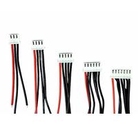 YUNIQUE GREEN-CLEAN-POWER - Set of 10 Balancing Charger Cables 22 AWG | JST XH Connector | Lipo Drone, Radio Adapter | 2S-6S, White Red Black
