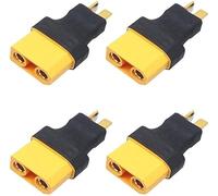 YUNIQUE GREEN-CLEAN-POWER - Set of 4 XT90 Female to T Dean Male Adapters | Universal Compatibility | Durable Materials | Easy Installation, Yellow