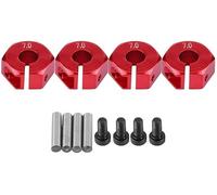 YUNIQUE GREEN-CLEAN-POWER Universal 12mm Hex Wheel Hub Adaptors for HSP Sakura 1/10 Scale RC Cars (4 Pieces) (7mm - Red)