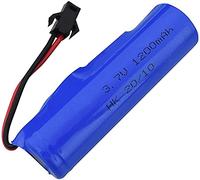 YUNIQUE UK 1 Piece 3.7V 1200mAh 1S Lipo Battery with SM Plug Connector for RC Car Off Road Truck