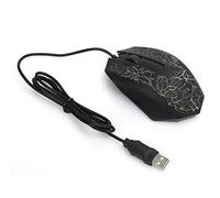 Yunir A30 Black Portable Wired USB 2000DPI Optical Gaming Mouse Multi-function E-sports Mouse with Colorful Breathing Lights for Desktop Computer Laptop(Black)