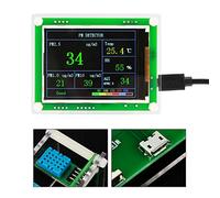 Yunir DC 5V Air Quality Monitor, Air Pollution Detector Meter Sensor Tester with 2.8" TFT Screen for Monitoring PM2.5 Temperature Humidity and Air Particulates for Indoor/Outdoor