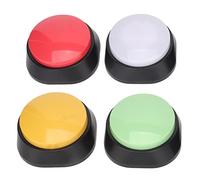 Yunir Dog Buttons, 4Pcs 30s Recording Pet Training Voice Recording Button Pet Training Buzzer, for Cat Dog Pet Communication Training Study Office Home