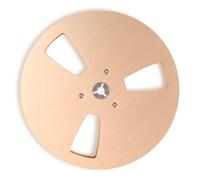 Yunir Empty Take up Reel, 1/4 7 Inch 3 Hole Tape Reel, Opening Aluminum Alloy Universal Reel Replacement Machine Part Opener Empty Plate, for Reel to Reel, for TEAC (Gold)