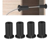 Yunir Ethernet Cable Grommet, 4PCS 1 Inch Portable Rubber Wall Hole Cable Routing Kit, for Organizing Cables with A Diameter of 7mm or Less (Black)