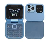 Yunir Flip Cell Phone for Seniors, 2G Unlocked Senior Flip Cell Phone, with 1.77 Inch Screen, Dual SIM Big Buttons LED Flashlight Senior Basic Cell Phone (Blue)