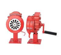 Yunir Hand Crank Siren, Aluminium Alloy Hand Crank Loud 110DB Loud Alarm Air Tornado, Siren Horns Alarm for Homes, Schools, Disaster Relief, Public and Industrial (Red)