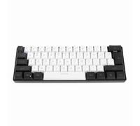 Yunir Mini RGB Keyboard, 61 Keys Ergonomic Mechanical Feeling Wired Gaming Keyboard, With Type C Interface, LED Backlight, for Office Business Game (White)