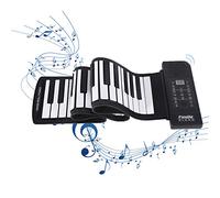 Yunir Roll up Piano, Portable 61 Keys (C3 ~ C8) Standard Soft Silicone Flexible Electronic Keyboard Piano