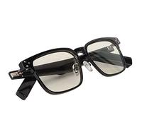 Yunir Smart Glasses Headset Hands Free Calling, Blutooth Glasses Anti Blue-Light Waterproof, for Music, Meeting, Driving, Gaming, Traveling, 6hr Battery (Black Frame)