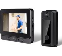 Yunir Wireless WIFI Doorbell Camera, 8MP 1080P 170° Wide Angle Security Camera with Microphone Video Call, 2 Way Talk Night Vision Video Doorbell for Home Surveillance