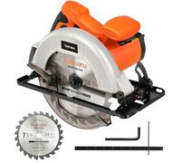 Yunirvana 1400W High-Speed Circular Saw, 6000 RPM, Adjustable Cutting Depth and Angle: 62mm (90°)-48mm (45°), Dust Collection System, and 185mm Saw Blade