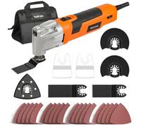 Yunirvana Oscillating Multi Tool,300W 6-Speed Multi Tool,15000-22000 RPM Variable Speed Multitool,3° Oscillating Angle,Quick-Lock & 31pcs Accessories with Portable Bag