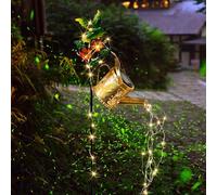 YUNJACKEYDZ Solar Watering Can,Solar Lanterns Outdoor Waterproof Lawn Ornaments Gifts for Women with 6.3 * 31.2 Inch Shepherd Hooks for Patio Yard Festival Pathway Landscapegarden Decor