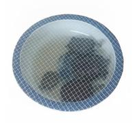 YunJove 2 Pieces Fish Tank Cover Round Mesh Lid Guard With Lightweight White Mesh For Pet Blocking And Easy Cleaning suitable for home office, 40 Cm Diameter Circular