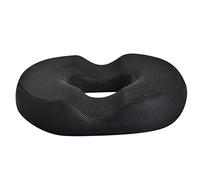 YunJove Donut Cushion Coccyx Support Hemorrhoids Prostate Made of Polyester Fiber Cotton with Non-Slip Base Suitable for Women, Black A