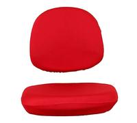 YunJove Office Chair Cover Set: Elastic Stretch Cover for Swivel Chairs, Seat And Backrest Cover with to Protect Against Damage in The, Red, Seat