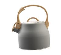 YunJove Stovetop Kettle for Tea, Stainless Steel Teapot, Heat-Resistant Handle, Loud Whistle, 3L Capacity, Suitable for Induction Hobs, Home, Living Room, Mee, Gray