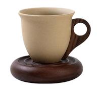 YunJove Tea Cup with Saucer, Juice Cup for Hot And Cold Drinks, Ceramic Coffee Cup Set