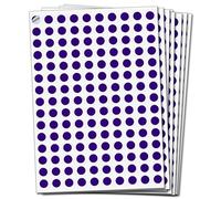 YUNJU 1500 Dot Stickers, 10mm Coloured Stickers Round Sticky Sticker Dots with 10 Color Circle Stickers 150 Sticker Per Sheet Self Adhesive for Event Schools DIY Crafts Gift Purple,(DT1050)