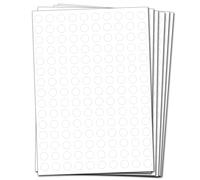 YUNJU 1500 Dot Stickers, 10mm Coloured Stickers Round Sticky Sticker Dots with 10 Color Circle Stickers 150 Sticker Per Sheet Self Adhesive for Event Schools DIY Crafts Gift White,(DT1050)