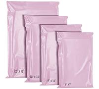 YUNJU 60 Mixed Plastic Mailing Bags Self Seal Mailing Bags for Clothes Mail Packaging Mailing Bags Hardened Secure Medium Mailers Pink