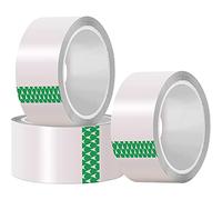 YUNJU Clear Packaging Tape - 48mm x 66M Heavy Duty Secure and Sticky Clear Packing Tape for Moving House, Packing Parcels, Cardboard Boxes & Cartons