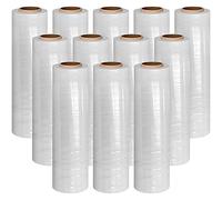 YUNJU Heavy Duty Strong Pallet/Stretch/Shrink Wrap Packaging Cling Film 17mu - 400mm x 250m 24 Cling Wrap Clear