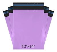 YUNJU Mailing Bags, Strong Large Grey Mailing Postal Postage Bags 10 X 14 Inch Packaging Mailers [Use in Parcel, Delivery, Shipping, Mail, Package] Grey Pink Red White Blue Purple Bag Purple 50 Pack