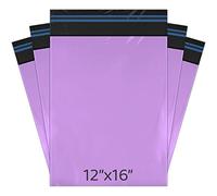 YUNJU Mailing Bags, Strong Large Grey Mailing Postal Postage Bags 12 X 16 Inch Packaging Mailers [Use in Parcel, Delivery, Shipping, Mail, Package] Grey Pink Red White Blue Purple Bag Purple 50 Pack