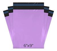 YUNJU Mailing Bags, Strong Large Grey Mailing Postal Postage Bags 6 x 9 Inch Packaging Mailers [Use in Parcel, Delivery, Shipping, Mail, Package] Grey Pink Red White Blue Purple Bag Purple 50 Pack