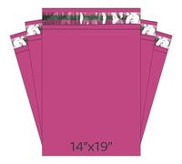 YUNJU Shipping Poly Postal Self Seal Bags in Size 14 x 19 Inch Size Small Mailing Bags Postage Packaging Bags 356mm to 483mm 200 Pieces Hot Pink