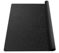 YUNJUER Large Silicone Mat for Worktops Protector, 2MM Thick Heat Resistant 230℃, Non-Slip Leaf Pattern Design, Multipurpose for Painting Art, Resin Craft, Kitchen Table, Drawing, 60 x 40 CM, Black