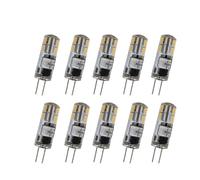 YUNKEPBCBM 10 PCS G4 230V LED Lamp 3000K No Flicker 2W 4014SMD 16 LED Crystal Chandelier Light Bulb(Pure White)