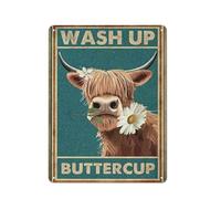 Yunking Vintage Metal Tin Sign, 12x16 Inches, Buttercup, Wall Mount, DECORATIVE_SIGNAGE