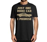 YUNLEl taitai Men's Car Lovers T-Shirt Just One More Car I Promise Shirt Car Lovers Gift Tee T-Shirt Black XXL