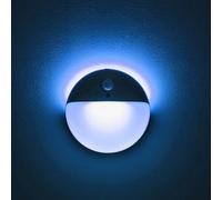 YUNLEX 2 Pack Azure Battery Night Light, Motion Activated Night Light, 2.6" Small Sticky Lights, 3 Light Modes, Dimmable Battery Operated Lights for Travel, Toilet, Bathroom, Closet, Stairs,Corridor