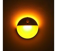 YUNLEX 2 Pack Motion Sensor Night Light, 3 Lighting Modes, Adjustable Brightness, Wardrobe Lights Stick-Anywhere, Nightlight for Hallway, Kitchen Cabinet, Bedroom, Stairs, Bathroom, Amber