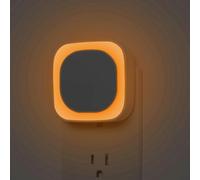 YUNLEX 2 Pack Plug in Dimmable Night Light, Square, Auto Dusk to Dawn Sensor, LED Wall Night Light, Soft Glow, Amber Night Light for Bathroom, Hallway, Stairs, Kitchen, Bedroom, Garage