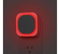 YUNLEX 2 Pack Plug in Dimmable Red Night Light, Auto Dusk to Dawn Sensor, LED Night Light, Soft Glow, Diffused Light, Square Nightlight for Bathroom, Hallway, Stairs, Kitchen, Bedroom, Garage
