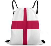 YUNLIJIA World Cup Football 2026 England Flag Drawstring Backpack Bag St George Cross Gym Sack Pack, Lightweight Sports Swim PE School String Bag for Men Women Travel Beach Football Fan Gift
