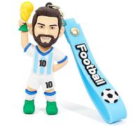 YUNLIJIA World Football 2026 10 In Characters Blue White 3D PVC Key Ring For Men And Women Fans Friend Colleague Birthday Gifts Souvenir Pendant For Backpack Car Keys Accessories