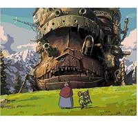 YUNLINZI Paint by Numbers for Adults Beginner Kids,Howl'S Moving Castle Painting By Numbers On Canvas Digital Wall Japanese Animation Picture For Living Room Decor,40X50CM-QZ1855