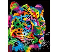 YUNLINZI Paint by Numbers for Adults & Kids, DIY Oil Painting Kit, Cheetah 16x20 inch, Unframed, All Ages, Art Craft Kit