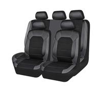 YUNLL Car Seat Covers Pu Car Seat Cover For Byd For Dolphin For Dacia For Jogger For Amarok For Citroen For C4 For Grand For Picasso(Black Gray)