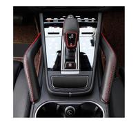 YUNLL Console Panel Trim Cover for Cayenne 2011 2012 2013 2014 2015 2016 Door Handle Center Console Armrest Handle Protective Cover(Black Armrest Handle)