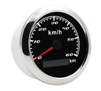 YUNLL Speedometer 85MM GPS Speedomete 60 Km/h Motorcycle Speed Odometer With Antenna For Boat Auto Truck RV Camper(GPS BS 60KMH)