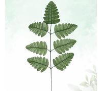 Yunlly 1 Pack Artificial Silk Leather Leaf Artificial Cemetery Flower-Outdoor Grave Saddle Headstone Decorations, Memorial Day Flowers for Gravesite 16.5'' Silk Green Fern Leaf Pick